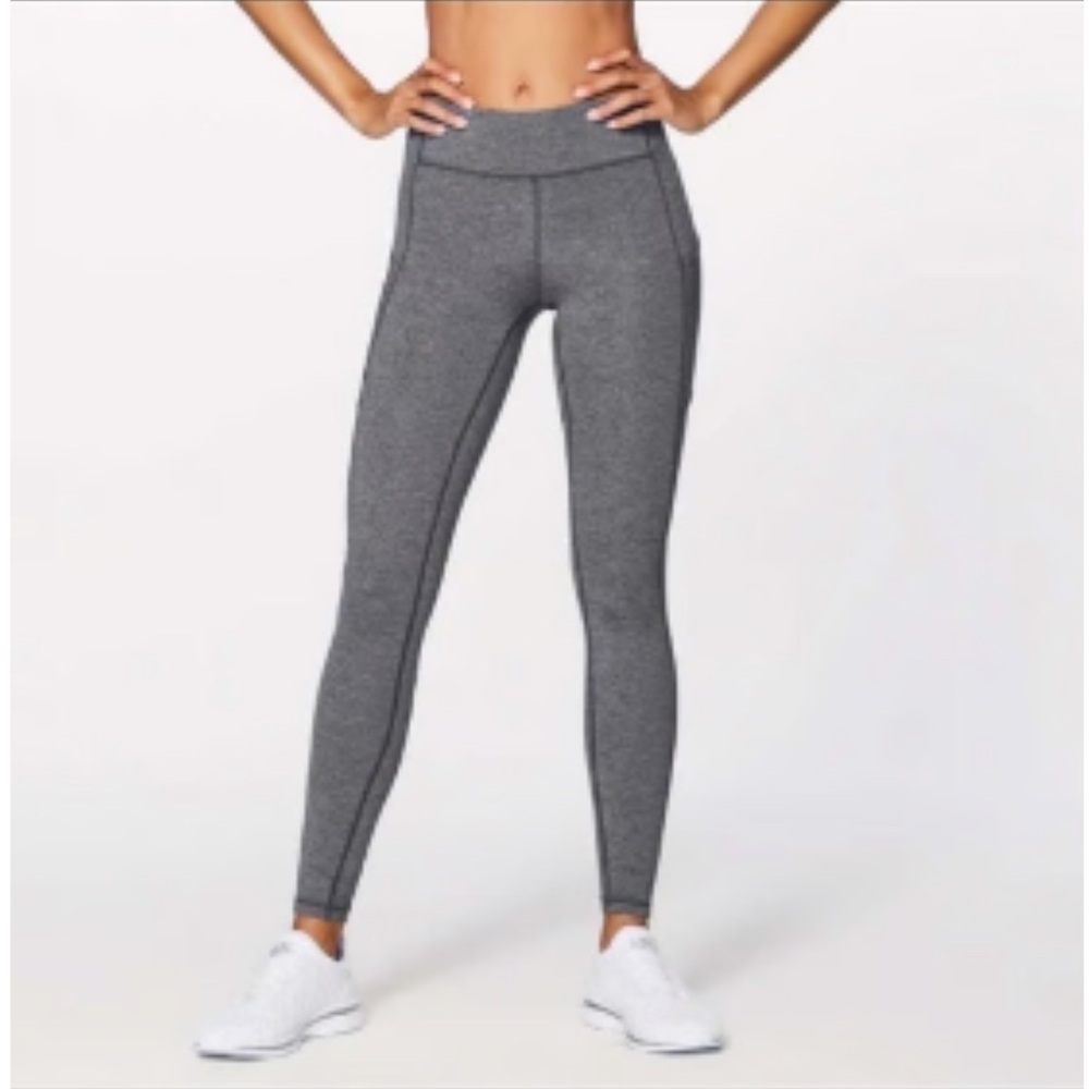 🍋 Lululemon SPEED UP TIGHT High Rise/Pockets 28" Heathered Black LUXTREME Size 4